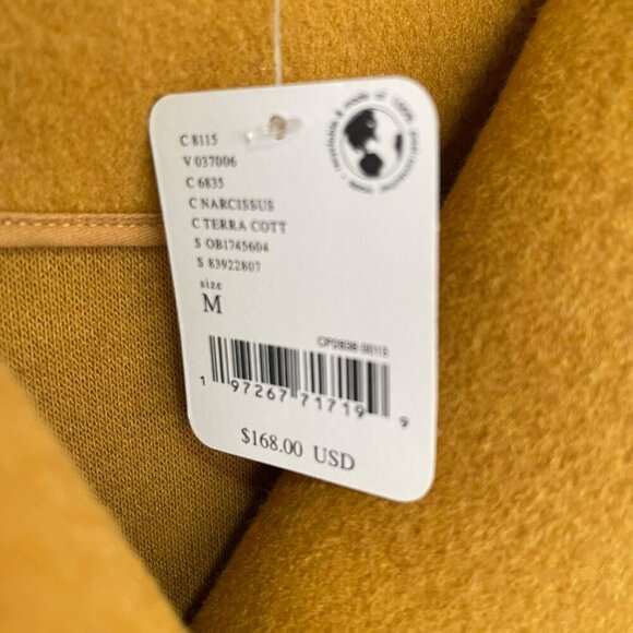 Free People $168 Mina Yellow Shawl Collar Tie Jacket Medium NWT - Picture 7 of 8